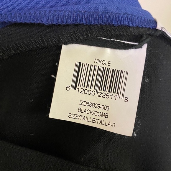 BCBG Nikole Asymmetrical Color‑Block Shift Dress • Size 0 • Like New • Business - Picture 7 of 7